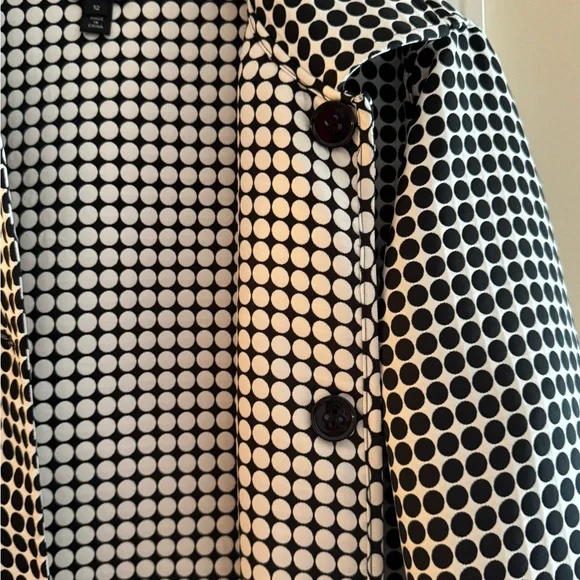 Reversible Worth Black and White Polka Dots Coat / Jacket - Picture 3 of 5